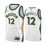 Camiseta Boston Celtics Oshae Brissett NO 12 Ciudad 2023-24 Blanco