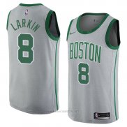 Camiseta Boston Celtics Shane Larkin NO 8 Ciudad 2018 Gris