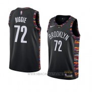 Camiseta Brooklyn Nets Biggie NO 72 Ciudad 2018-19 Negro