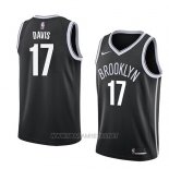 Camiseta Brooklyn Nets Ed Davis NO 17 Icon 2018 Negro
