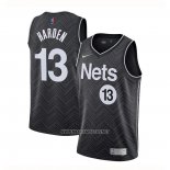 Camiseta Brooklyn Nets James Harden NO 13 Earned 2020-21 Negro