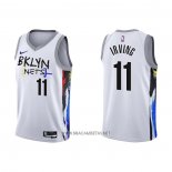 Camiseta Brooklyn Nets Kyrie Irving NO 11 Ciudad 2022-23 Blanco