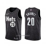 Camiseta Brooklyn Nets Landry Shamet NO 20 Earned 2020-21 Negro