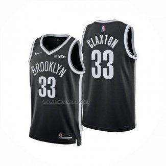 Camiseta Brooklyn Nets Nic Claxton NO 33 Icon 2025-26 Negro