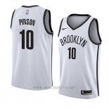 Camiseta Brooklyn Nets Theo Pinson NO 10 Association 2018 Blanco