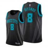 Camiseta Charlotte Hornets Bismack Biyombo NO 8 Ciudad Edition Negro