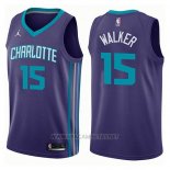 Camiseta Charlotte Hornets Kemba Walker NO 15 Statement 2017-18 Violeta