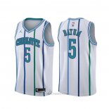 Camiseta Charlotte Hornets Nicolas Batum NO 5 Classic Blanco