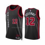 Camiseta Chicago Bulls Ayo Dosunmu NO 12 Ciudad 2023-24 Negro