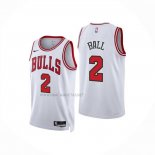 Camiseta Chicago Bulls Lonzo Ball NO 2 Association 2025-26 Blanco