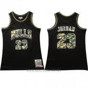 Camiseta Chicago Bulls Michael Jordan NO 23 Camuflaje Negro