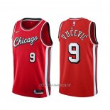 Camiseta Chicago Bulls Nikola Vucevic NO 9 Ciudad 2021-22 Rojo