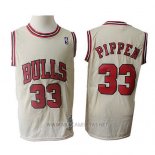 Camiseta Chicago Bulls Scottie Pippen NO 33 Retro Crema