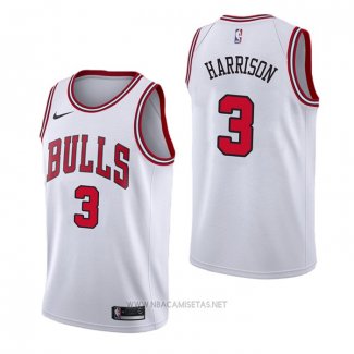 Camiseta Chicago Bulls Shaquille Harrison NO 3 Association Blanco