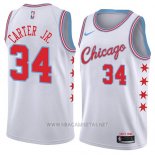 Camiseta Chicago Bulls Wendell Carter Jr. NO 34 Ciudad 2018 Blanco