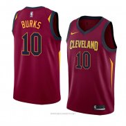 Camiseta Cleveland Cavaliers Alec Burks NO 10 Icon 2018 Rojo