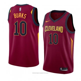 Camiseta Cleveland Cavaliers Alec Burks NO 10 Icon 2018 Rojo