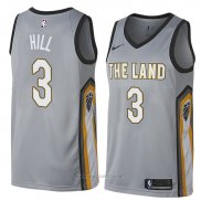 Camiseta Cleveland Cavaliers George Hill NO 3 Ciudad 2018 Gris