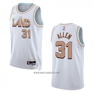 Camiseta Cleveland Cavaliers Jarrett Allen NO 31 Ciudad 2022-23 Blanco