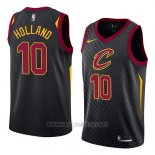 Camiseta Cleveland Cavaliers John Holland NO 10 Statement 2018 Negro