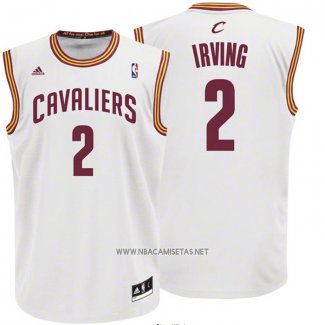 Camiseta Cleveland Cavaliers Kyrie Irving NO 2 Blanco