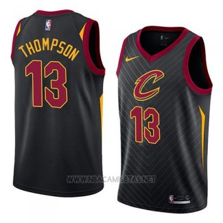 Camiseta Cleveland Cavaliers Tristan Thompson NO 13 Statement 2018 Negro