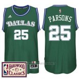 Camiseta Dallas Mavericks Chandler Parsons NO 25 Retro Verde