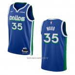 Camiseta Dallas Mavericks Christian Wood NO 35 Ciudad 2022-23 Azul