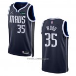 Camiseta Dallas Mavericks Christian Wood NO 35 Statement 2022-23 Azul