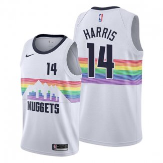 Camiseta Denver Nuggets Gary Harris NO 14 Ciudad Edition Blanco