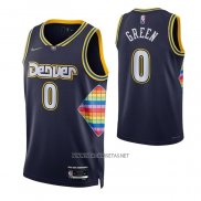 Camiseta Denver Nuggets JaMychal Green NO 0 Ciudad 2021-22 Azul