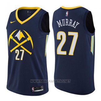 Camiseta Denver Nuggets Jamal Murray NO 27 Ciudad NO 27 2017-18 Azul