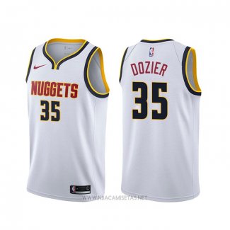 Camiseta Denver Nuggets P.j. Dozier NO 35 Association Blanco