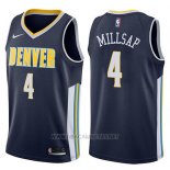 Camiseta Denver Nuggets Paul Millsap NO 4 Icon 2017-18 Azul