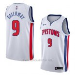 Camiseta Detroit Pistons Langston Galloway NO 9 Association 2018 Blanco