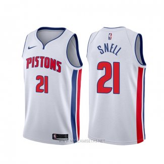 Camiseta Detroit Pistons Tony Snell NO 21 Association 2019-20 Blanco