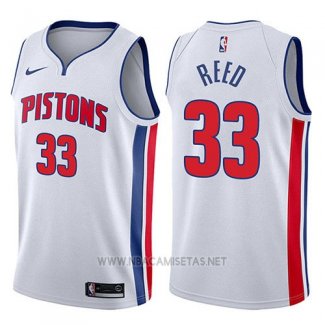 Camiseta Detroit Pistons Willie Reed NO 33 Association 2017-18 Blanco