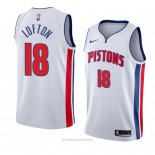 Camiseta Detroit Pistons Zach Lofton NO 18 Association 2018 Blanco