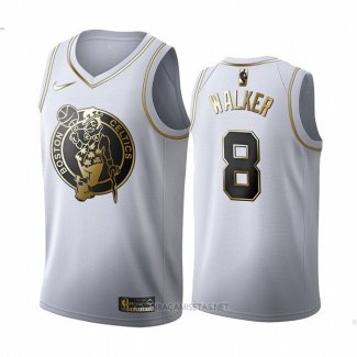 Camiseta Golden Edition Boston Celtics Kemba Walker NO 8 Blanco