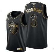 Camiseta Golden Edition Cleveland Cavaliers Andre Drummond NO 3 2019-20 Negro