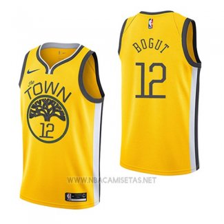 Camiseta Golden State Warriors Andrew Bogut NO 12 Earned 2018-19 Amarillo