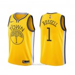 Camiseta Golden State Warriors D'angelo Russell NO 1 Earned Amarillo