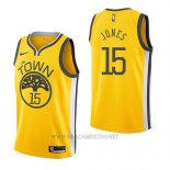 Camiseta Golden State Warriors Damian Jones NO 15 Earned 2018-19 Amarillo