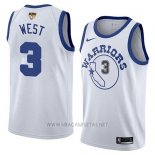 Camiseta Golden State Warriors David West NO 3 Classic 2017-18 Blanco