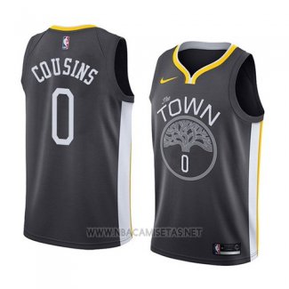 Camiseta Golden State Warriors Demarcus Cousins NO 0 Statement 2018-19 Negro