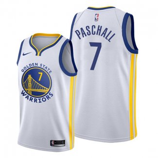 Camiseta Golden State Warriors Eric Paschall NO 7 Association Blanco