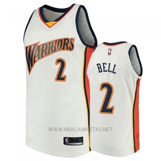 Camiseta Golden State Warriors Jordan Bell NO 2 2009-10 Hardwood Classics Blanco