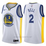 Camiseta Golden State Warriors Jordan Bell NO 2 Association 2017-18 Blanco