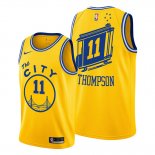 Camiseta Golden State Warriors Klay Thompson NO 11 Hardwood Classics Oro