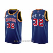 Camiseta Golden State Warriors Otto Porter Jr. NO 32 75th Anniversary Azul